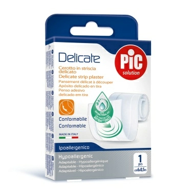 Пластырь Delicate с антибактериальной подушечкой для чувствительной кожи (белый), 6 см * 0,5 м № 1