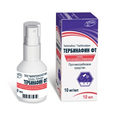 Тербинафин ФТ спрей для наружного применения 10мг/мл 25мл