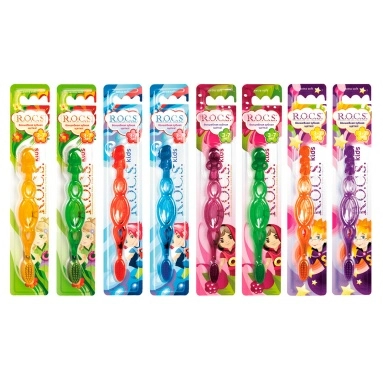ROCS Щетка зубная Kids для детей от 3 до 7 лет (мягкая)