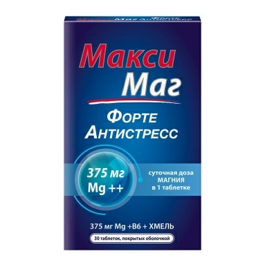 Макси маг форте Антистресс, БАД таблетки №30