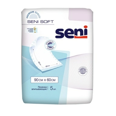 Seni soft Пеленки одноразовые (впитывающие) 90х60 5 шт