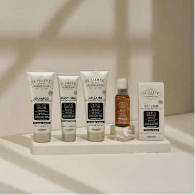 IL SALONE MILANO Plex Rebuilder Реструктурирующая бондинг-бустер-сыворотка для осветленных, окрашенных и поврежденных волос, 4x15 мл