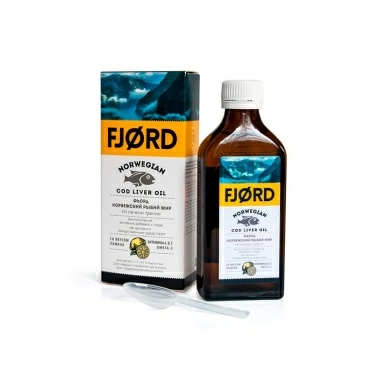Фьорд FJORD норвежский рыбий жир со вкусом лимона 200мл