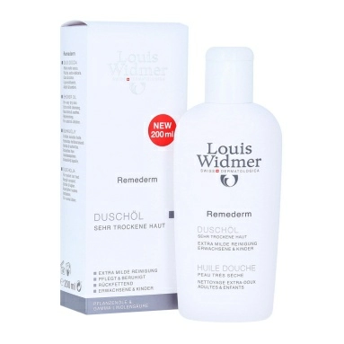 Louis Widmer Ремедерм масло для душа для детей и взрослых для сухой и очень сухой кожи 200 мл