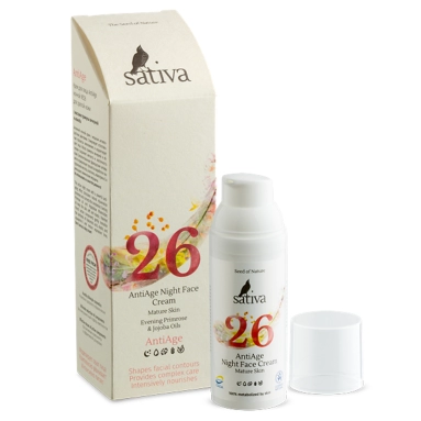 SATIVA Крем для лица Anti Age ночной для зрелой кожи №26, 50мл