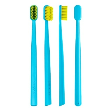 Revyline SM6000 Зубная щетка, голубая с салатовой щетиной (5693 ortho)