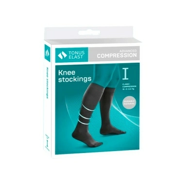 Гольфы компрессионные ELAST 0401 LUX с мыском I кк (18-21 mmHg) Карамель размер 3 Рост 1