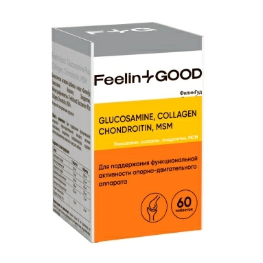 БАД ФилинГуд Глюкозамин, Коллаген, Хондроитин, Метилсульфонилметан, таблетки №60