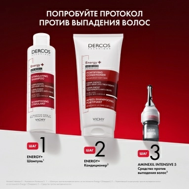 VICHY Dercos Technique Кондиционер укрепляющий против выпадения волос "Energy+", 200 мл