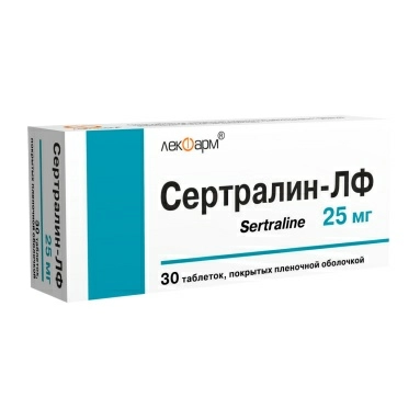 Сертралин-ЛФ таблетки п/об 25мг в конт.яч.уп. №10х3