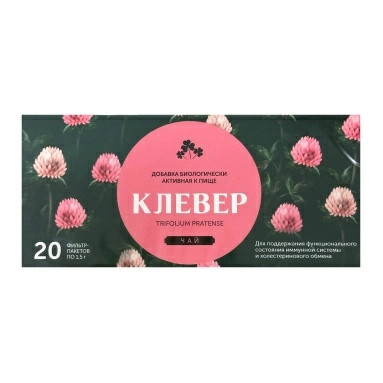 БАД «Чай Клевер» РОМАШКОВО, фильтр-пакеты №20