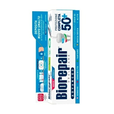 Biorepair Зубная паста Protezione Completa 50+ toothpaste/Биорепейр Максимальная защита после 50 лет,75 мл
