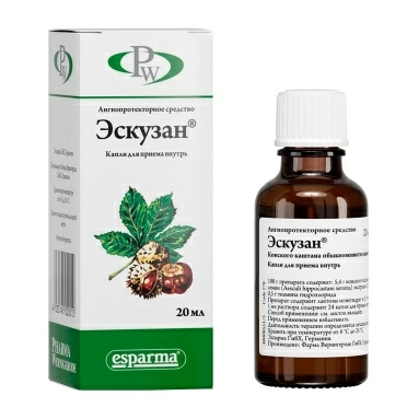 Эскузан капли для внутреннего применения 20мл