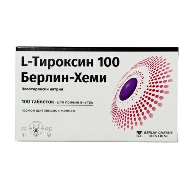 L-Тироксин 100 Берлин-Хеми таблетки 100 мкг №25Х4