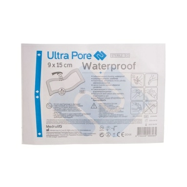 Повязка самоклеющ. д/ран водонепрон. стер. Medrull "Ultra Pore" №1 9х15см