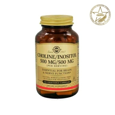 Solgar Холин/Инозитол 500мг/500 мг, БАД капсулы №100