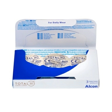Линзы контактные мягкие: TOTAL30 ежемесячной замены -3.00, 1 штука
