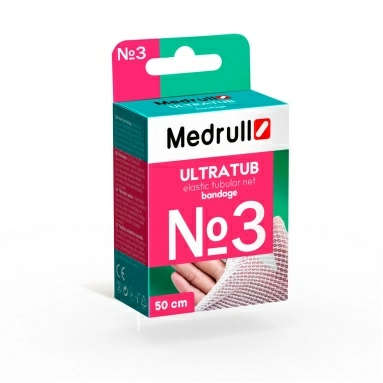 Бинт медицинский эластичный сетчатый нестерильный Medrull №3 2,3см х 50см