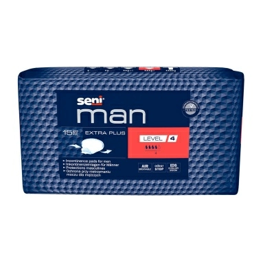SENI MAN вкладыши специальные для мужчин EXTRA PLUS LEVEL 4 (экстра плюс уровень 4) 15 шт