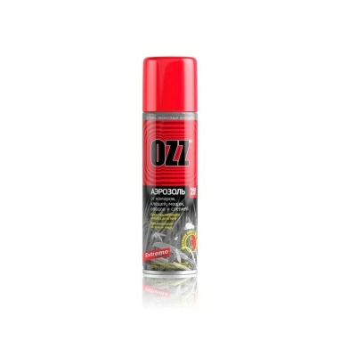 OZZ Extreme Cредство репеллентное от кровососущих насекомых и клещей в аэроз. упак., 150 мл