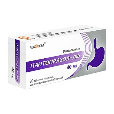 Пантопразол-ЛФ таблетки п/о кишечнорастворимой 40мг №10х3