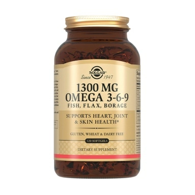 Solgar Комплекс жирных кислот 1300 мг Омега 3-6-9, БАД капсулы №120