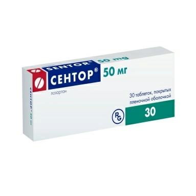 Сентор® таблетки п/плен. об. 50мг в бл. в уп. №10х3