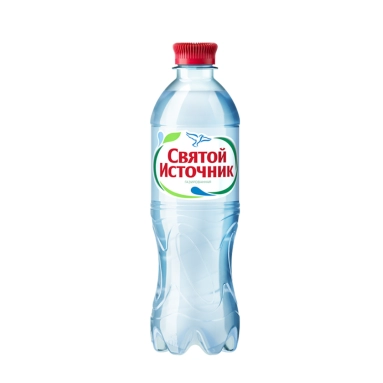 Святой Источник Вода питьевая обработанная газированная, 0,5л ПЭТ