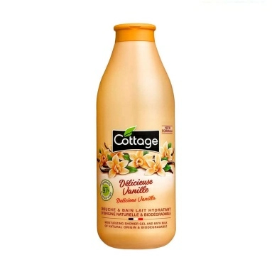 COTTAGE Гель для душа и ванны увлажняющий Delicious Vanilla /Moisturizing Shower Gel and Bath Milk, 750 мл