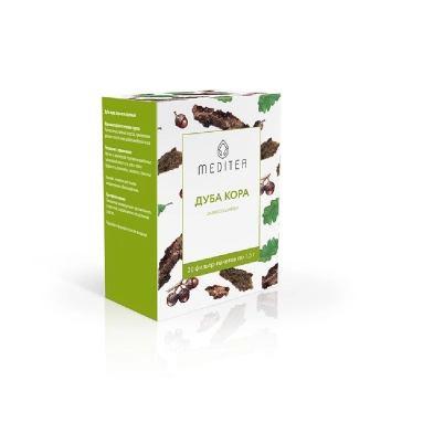 Дуба кора измельченное сырье 75г