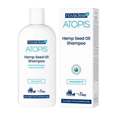 Novaclear Atopis шампунь с маслом семян конопли для детей и взрослых, 250 мл