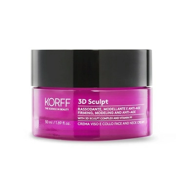 KORFF Укрепляющий, моделирующий и антивозрастной крем для лица и шеи 3D Sculpt FIRMING, MODELING AND ANTI-AGE FACE AND NECK CREAM, 50 мл