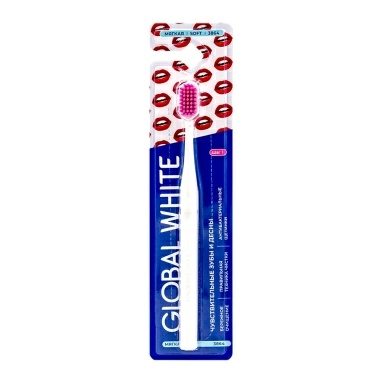 GLOBAL WHITE Зубная щетка Soft Чувствительные зубы и десны/Toothbrush Global White Soft Gum care