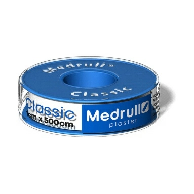 Пластырь рулонный белого цвета на текстильной основеMedrull "Classic" 1см х 500см