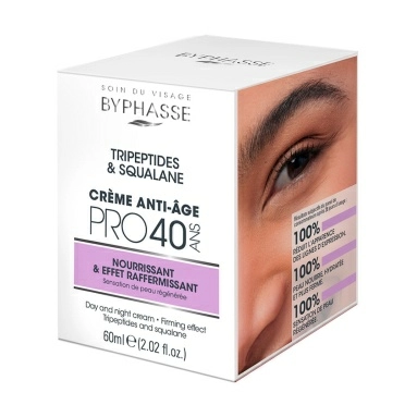 BYPHASSE Укрепляющий антивозрастной крем для лица PRO40 с трипептидами и скваланом, 60 мл