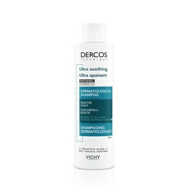 Vichy Dercos Technique Шампунь-уход чувствительной кожи головы для нормальных и жирных волос интенсивный "Успокаивающий" 200 мл