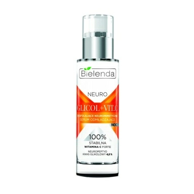 BIELENDA NEURO GLICOL + VIT. C Отшелушивающая омолаживающая сыворотка 30 мл (ночь)