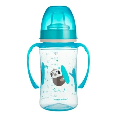 Canpol babies Поильник (обучающий, с силиконовым носиком, Easy Start "Exotic Animals" 6+, 240 мл) арт.35/208_blu