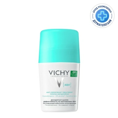Vichy Дезодорант-антиперспирант шариковый, регулирующий избыточное потоотделение 50 мл