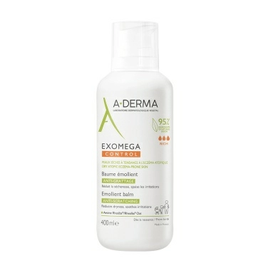 A-DERMA EXOMEGA CONTROL Смягчающий бальзам для лица и тела 400 мл