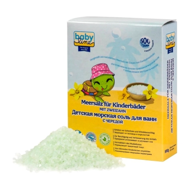 Baby line Соль для ванн Детская с чередой 500г (2 фильтр-пакета по 250г)