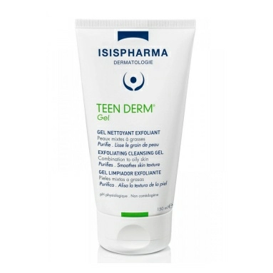 ISISPHARMA TEEN DERM Gel (Тин Дерм Гель) Гель очищающий отшелушивающий для комбинированной и жирной кожи, 150 мл
