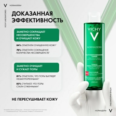 Vichy Normaderm Интенсивно очищающий лосьон для лица, 200мл
