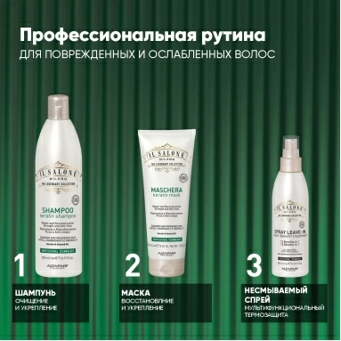 IL SALONE MILANO Keratin Н-р с кератином для повр и ослаб в-с: Шампунь,500мл+Маска,250мл+Спрей,200мл