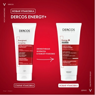 VICHY Dercos Technique Кондиционер укрепляющий против выпадения волос "Energy+", 200 мл