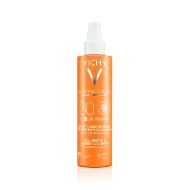VICHY Capital Soleil Спрей-флюид солнцезащитный легкий Cell Protect SPF50+, 200 мл