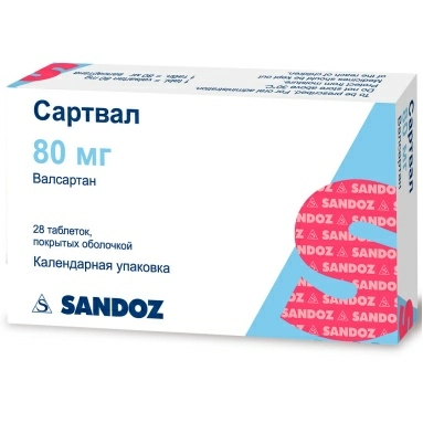 Сартвал таблетки п/о 80мг №14х2