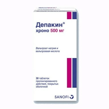 Депакин хроно таблетки п/о пролонгированные действия 500мг №30 №1