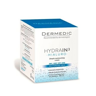 Dermedic HYDRAIN3 HIALURO Крем сильно увлажняющий SPF15, 50 мл
