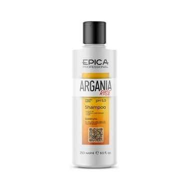 EPICA Professional Шампунь для придания блеска волосам с маслом арганы Argania Rise ORGANIC, 250 мл